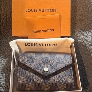 Louis Vuitton Dark Brown Checkered Wallet Authentic